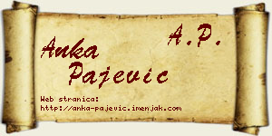 Anka Pajević vizit kartica